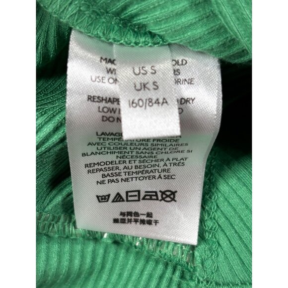 Urban Outfitters Green Ribbed Knot Front Cropped Tank Top S - Picture 4 of 9